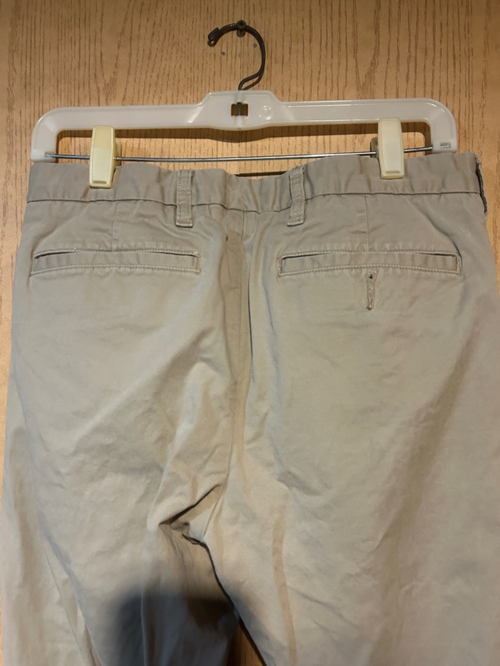 Lands' End Slim Khaki Chinos - Light Tan - Picture 4 of 4